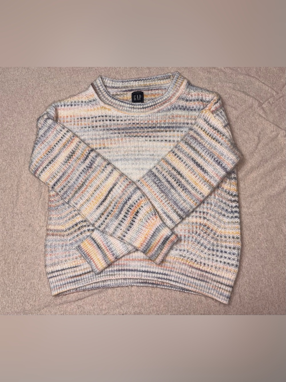 GAP Pastel Striped Crewneck Sweater